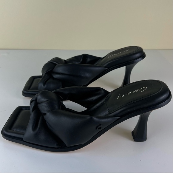 NEW CIRCUS SAM EDELMAN BLACK FAUX LEATHER SANDALS - Picture 7 of 12